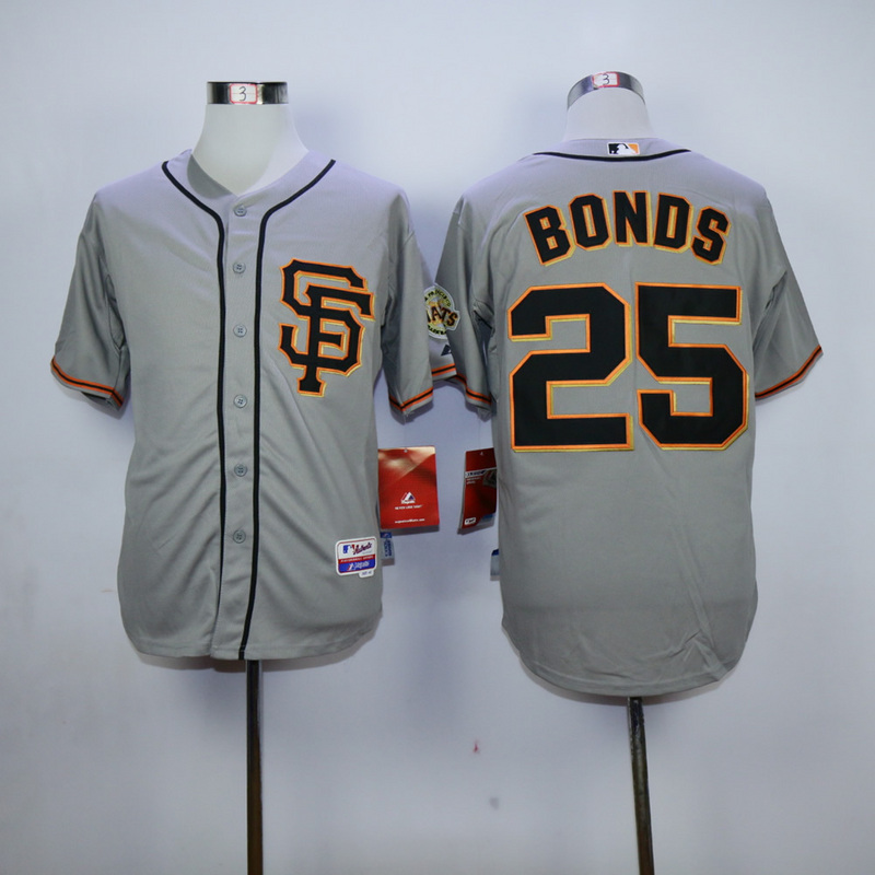 Men San Francisco Giants #25 Bonds Grey Throwback MLB Jerseys->san francisco giants->MLB Jersey